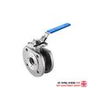 ANSI DIN JIS GOST ISO5211 High Pad Stainless Steel Wafer Type Floating Ball Valves with Lever