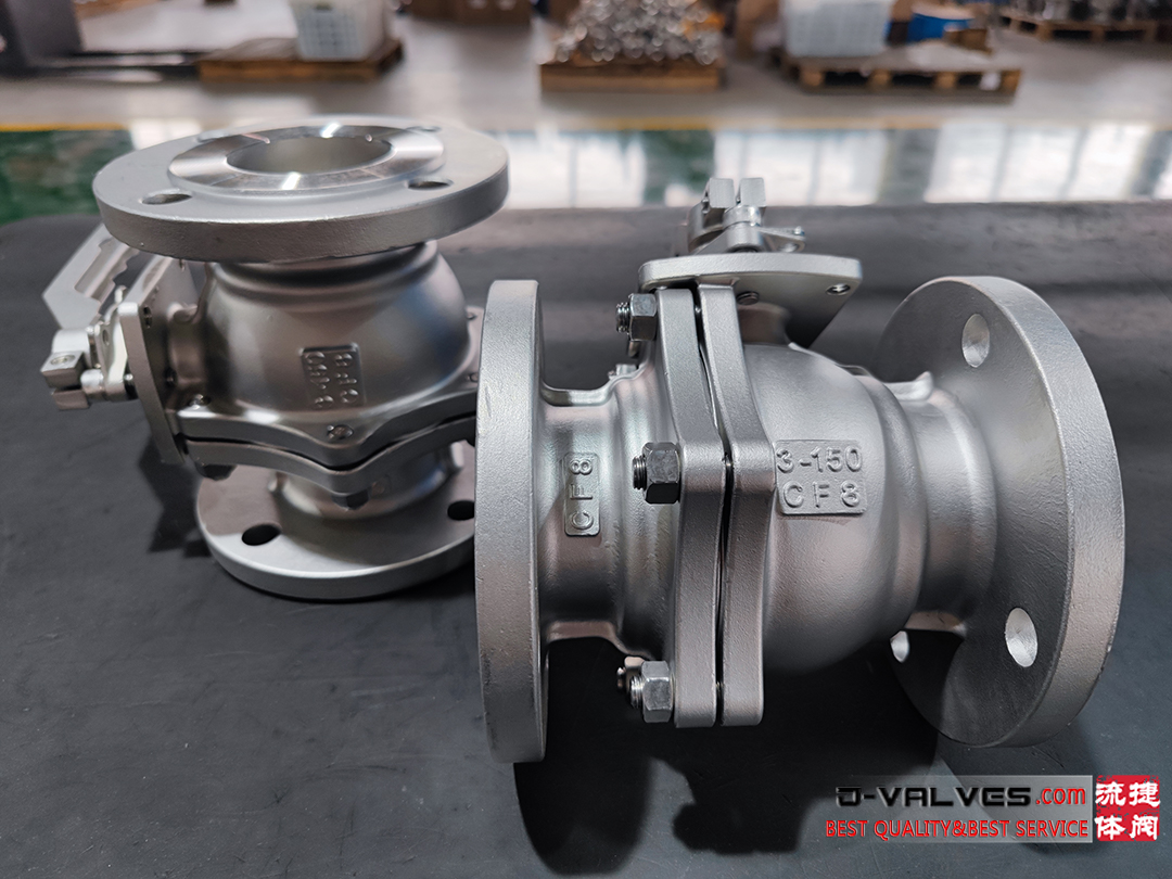 Silica sol stainless steel CF8 flange ball valve
