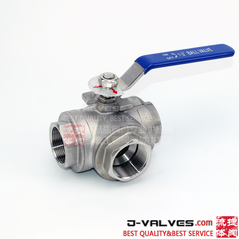 Stainless Steel 3 WAY SCREW BALL VALVE