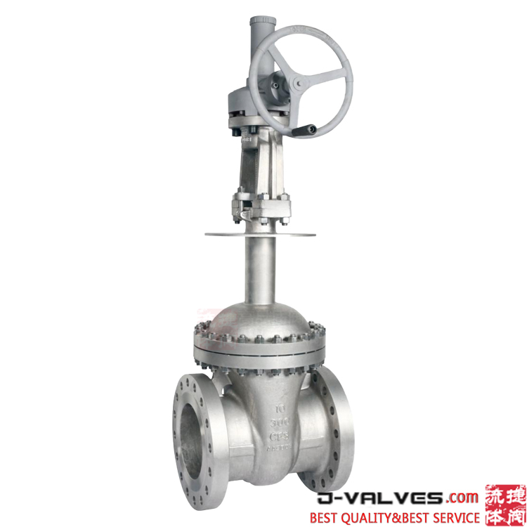 API600 12inch 300lb stainless steel CF8 flange Extended stem gate valve with Gear Operation