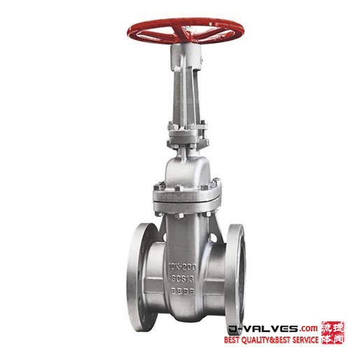 JIS 10K 200A stainless steel SCS13 flange gate valve