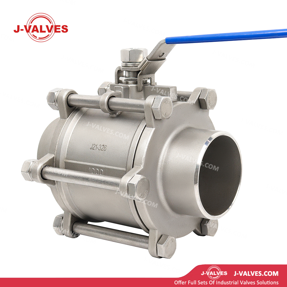 Quality Industrial Valve Product Made in China J-Valves Butt Weld End Stainless Steel 316 1000wog 3PC High Pressure Ball Valve
