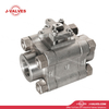Quality Industrial Valve Product Made in China J-Valves 3PC High Pressure Forged Stainless Steel F304L Threaded End Ball Valve