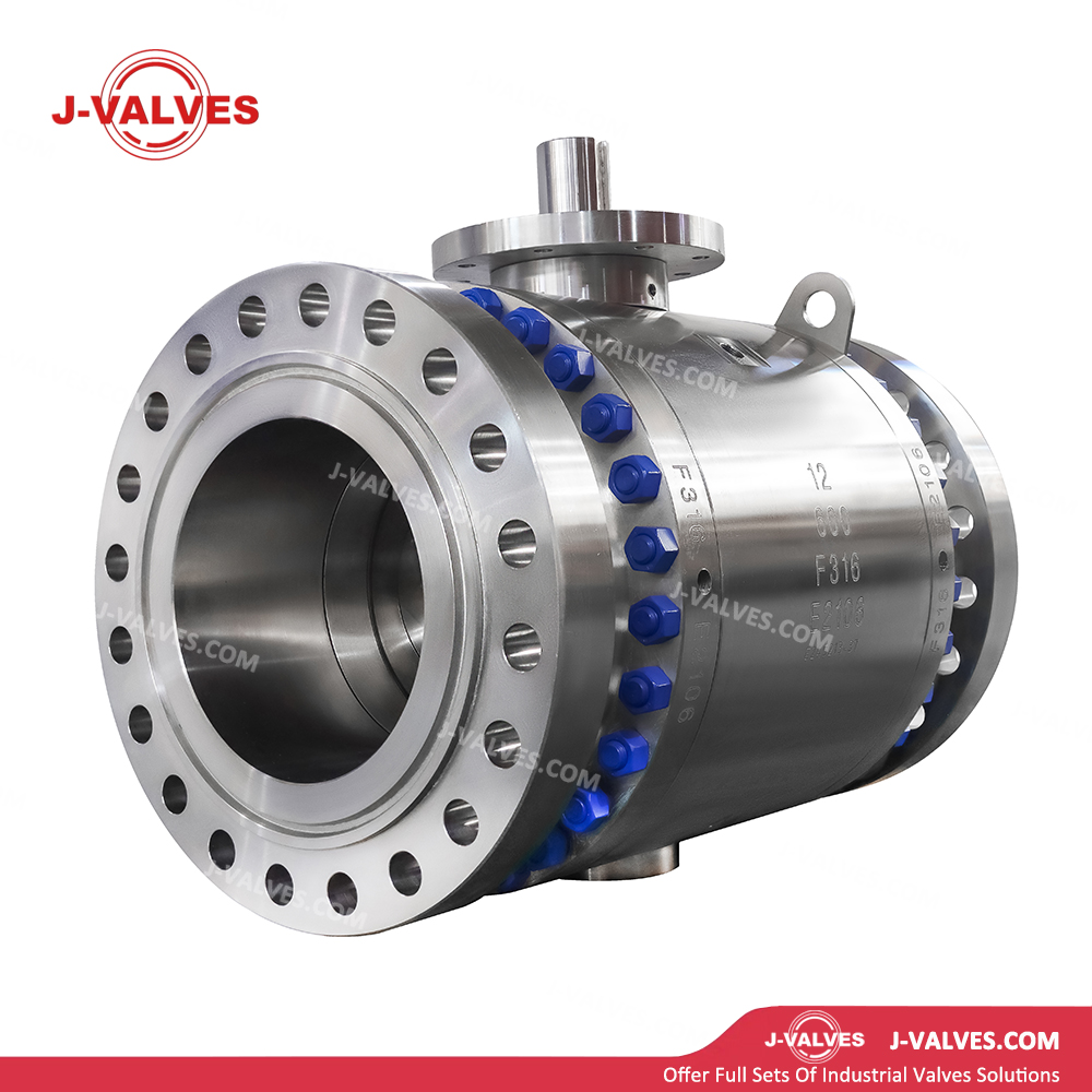 J-Valves China 600lb 12′′ Stainless Steel F316/F304 Trunnion Mounted 3PC Flange Ball Valve