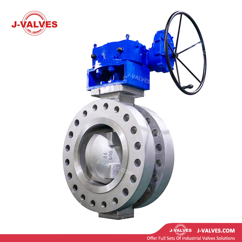 24"900LB CF8M Triple Eccentric Flanged Butterfly Valve