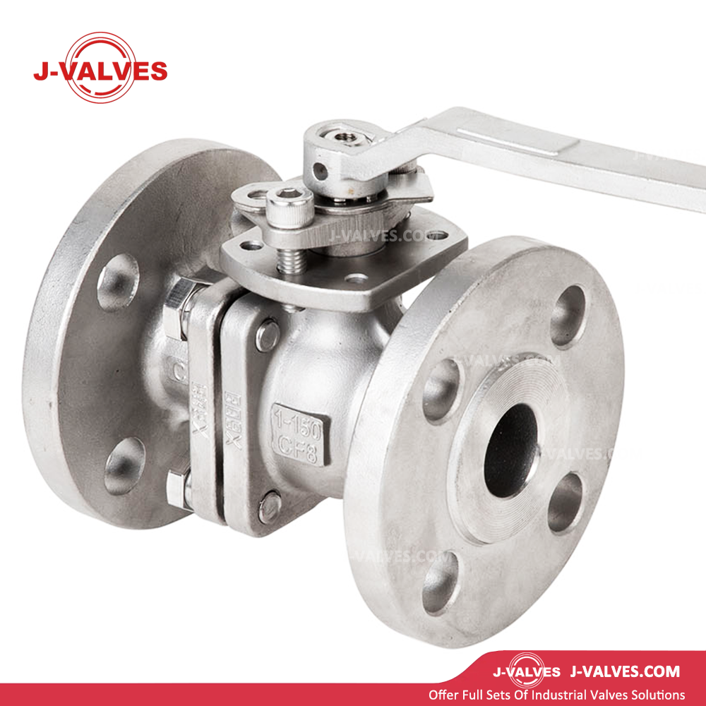 J-Valves China Stainless Steel CF8/CF8m 2PC Full Port End ANSI with Mounting Pad Ball Valve Flange