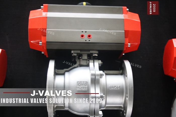 Pneumatic flanged floating ball valve (1)