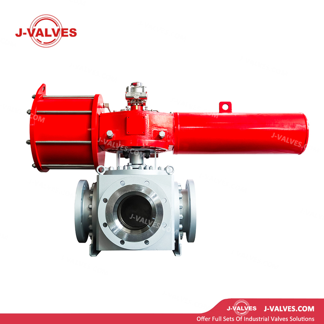 A105 Pneumatic Four Way Ball Valve