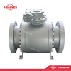 China-Made J-Valves DN250 PN100 Forged Steel A105 Full Port Gear Operation Bolted Bonnet Flange End RF 3PC Trunnion Mounted Ball Valve