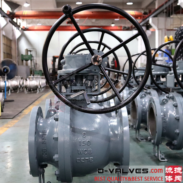 Cast Steel A216 WCB Floating Ball Valve with Gear Operation