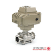 Electric Operated Stainless Steel Floating 3PC Clamp Ball Valve