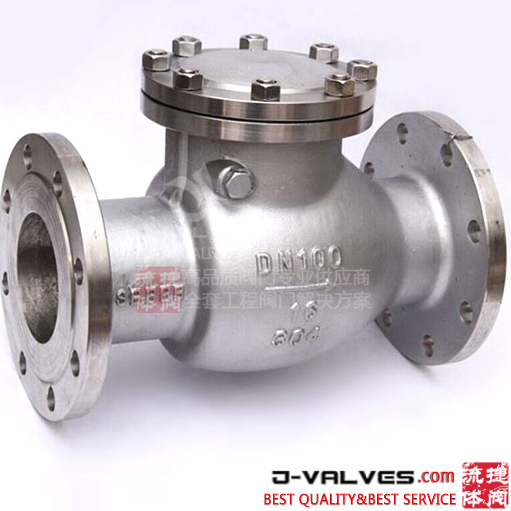 DIN DN100 PN16 Stainless steel SS304 Flange Swing check valve