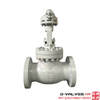 10inch 600lb A216 WCB LCB carbon steel flange globe valve with gear operation