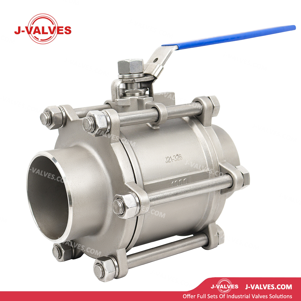 Quality Industrial Valve Product Made in China J-Valves Butt Weld End Stainless Steel 316 1000wog 3PC High Pressure Ball Valve