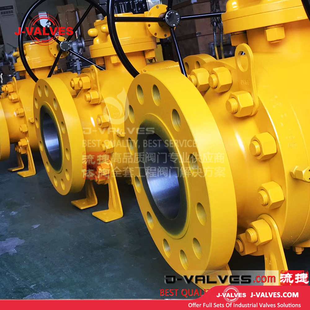 High-performance Industrial Valves J-Valves High Pressure Forged Steel Worm Gear Operated Trunnion Flange Ball Valves
