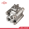 China-Made J-Valves F304L 3PC High Pressure Internal Thread Lever/Pneumatic/Electric Operation Floating Reduce Port Ball Valve