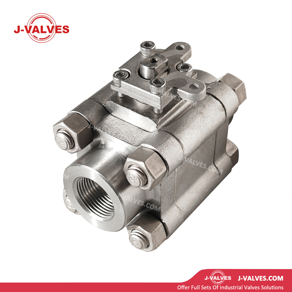 China-Made J-Valves F304L 3PC High Pressure Internal Thread Lever/Pneumatic/Electric Operation Floating Reduce Port Ball Valve