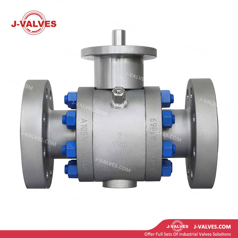 J-Valves China1500lb 2inch Forged Carbon Steel A105n Trunnion Mounted 3PC Flange End Ball Valve with Long Stem