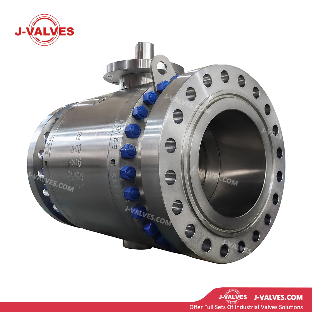 J-Valves China 600lb 12′′ Stainless Steel F316/F304 Trunnion Mounted 3PC Flange Ball Valve