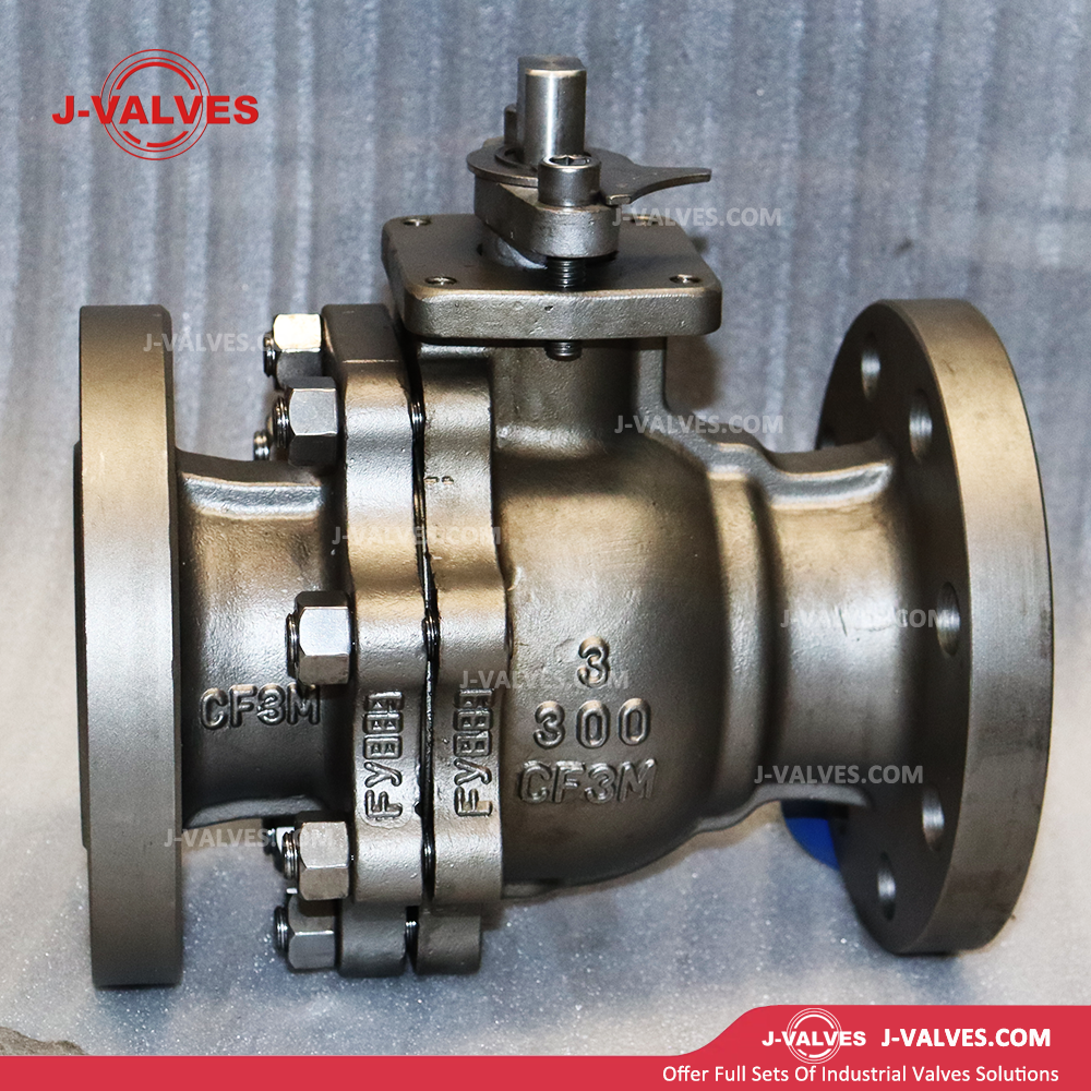 J-Valves Made in China ANSI Class Stainless Steel CF8/CF8m 2PC Flange End Manual Ball Valve