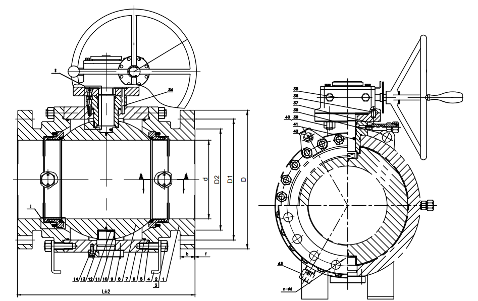trunnion ball valves