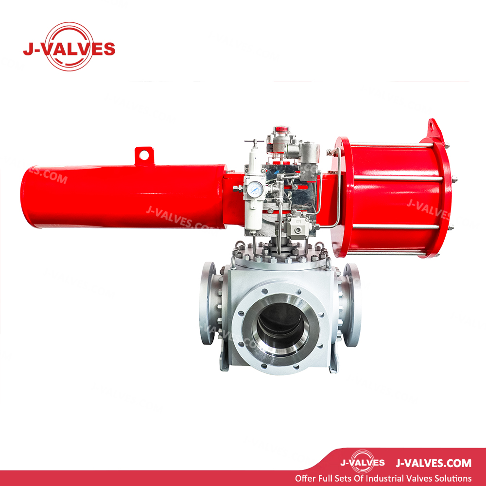 A105 Pneumatic Four Way Ball Valve