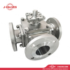 Quality Industrial Valve Product Made in China J-Valves Control Gas Stainless Steel 600LB 3 Way High-Platform Flanged Ball Valve