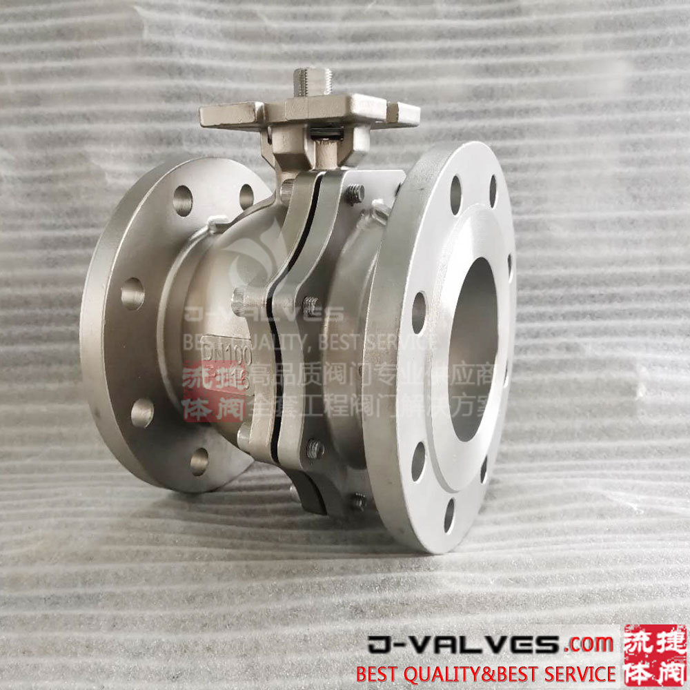 DIN Flange Floating CF8 Ball Valve with ISO5211 Mounting Pad