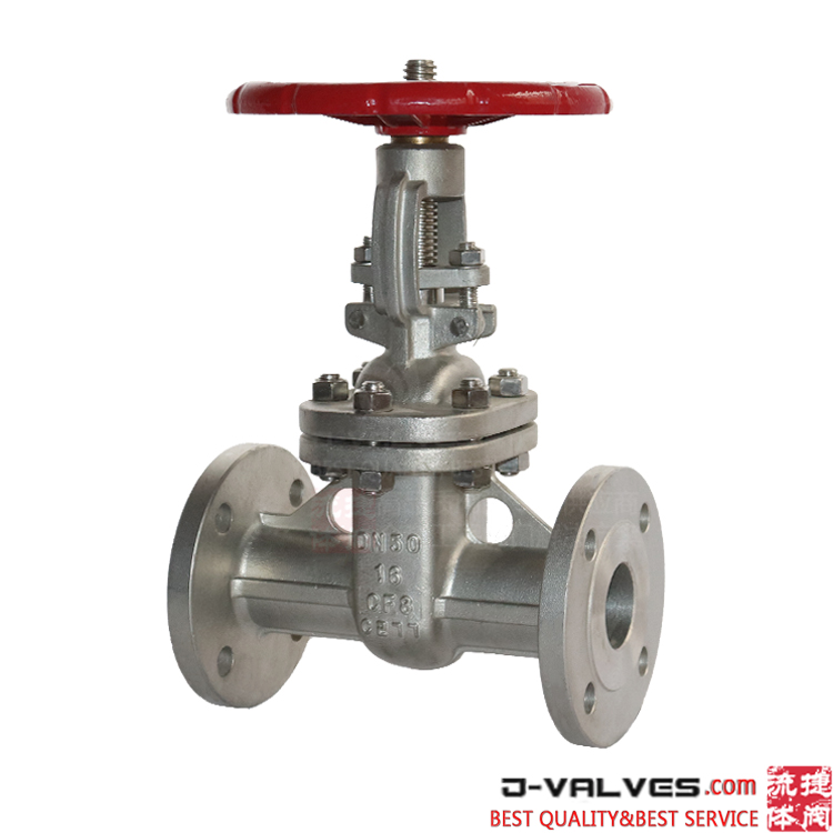 DIN PN16 CF8 Stainless steel Flanged Gate Valve