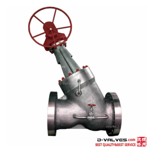 API600 1500lb Stainless Steel Y Type High Pressure Flange Globe Valve with Diversion Hole