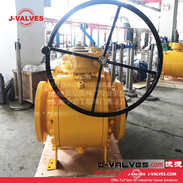 High-performance Industrial Valves J-Valves High Pressure Forged Steel Worm Gear Operated Trunnion Flange Ball Valves