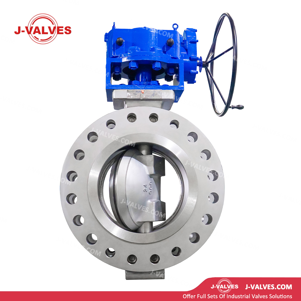24"900LB CF8M Triple Eccentric Flanged Butterfly Valve