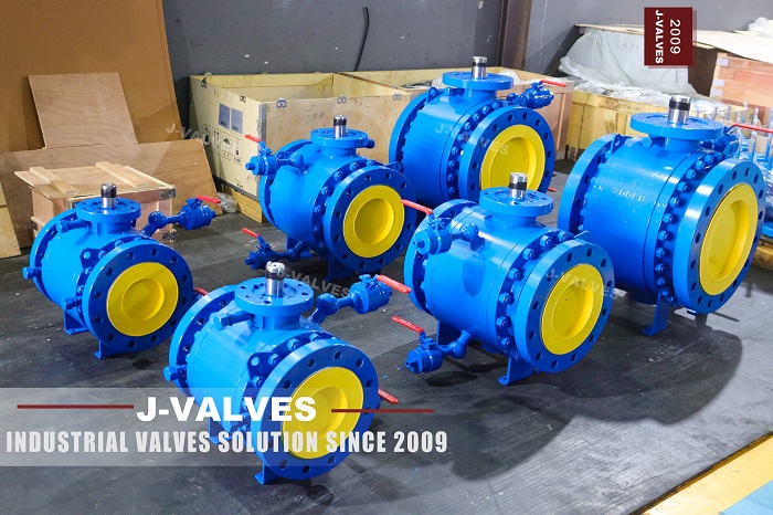 Double Isolation Bleed Blue Trunnion Ball Valve Factory Production-J-VALVES Industrial Valve Supplier.jpg