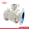 ASME B16.34 WCB Carbon Steel 2PC Flanged Trunnion Mounted Ball Valve with Double Vent Needle Valves