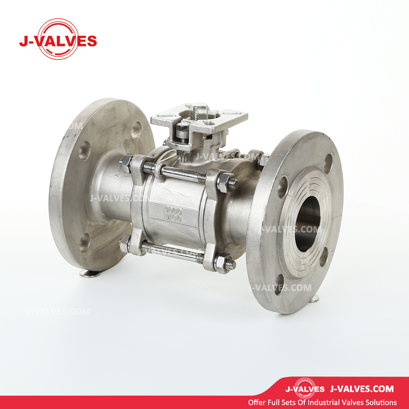 J-Valves Made in China Stainless Steel 304/316 3PC Flange End Direct Mounting Pad 1000wog Ball Valve