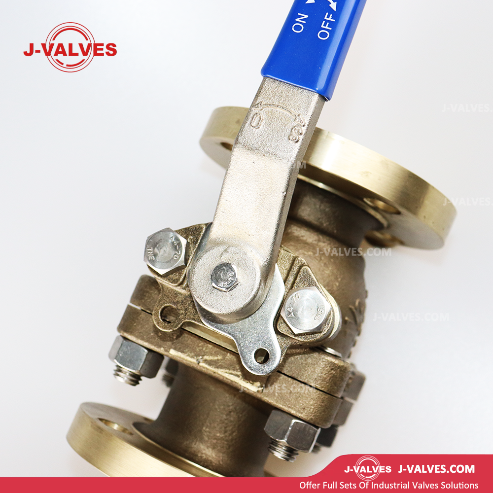 J-Valves China 150lb Precision Casting Bronze C95800 ANSI Floating Flange End Manual 2PC Ball Valve