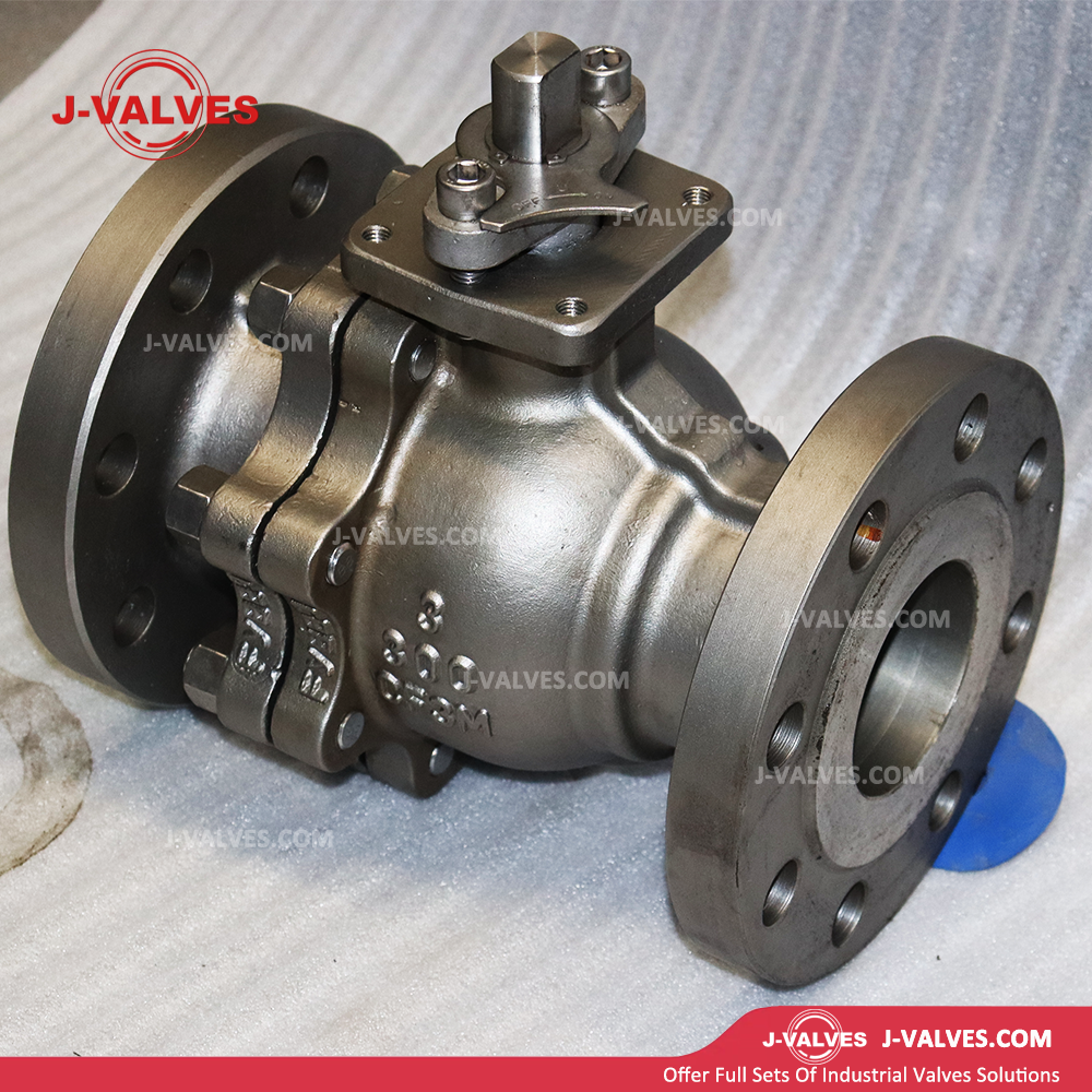 J-Valves Made in China ANSI Class Stainless Steel CF8/CF8m 2PC Flange End Manual Ball Valve
