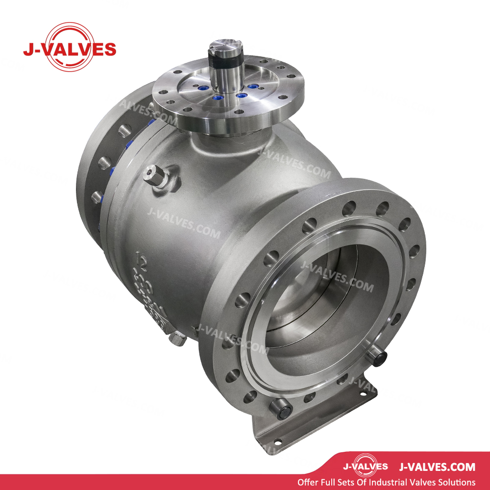 China-Made J-Valves 12 inch ANSI Class 300 Stainless Steel CF8/CF8M Bolted Bonnet With Top Flange Short Stem Flange End Gear/Electric/Pneumatic Operation 2PC Trunnion Mounted Ball Valve