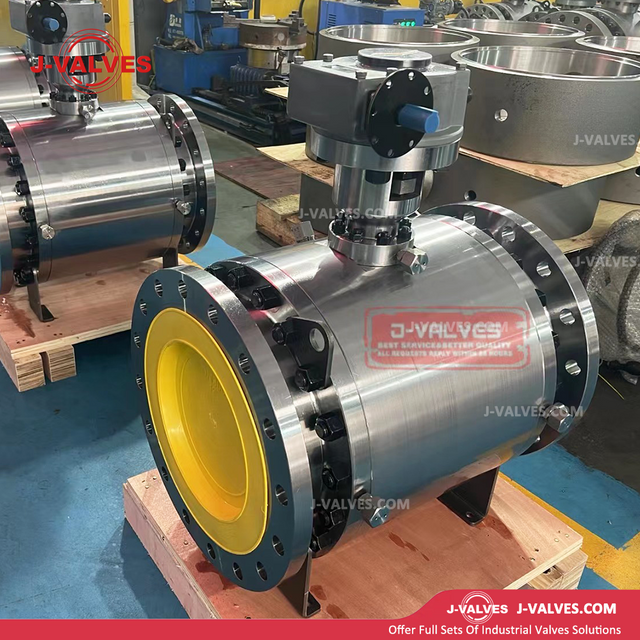 High-performance Industrial Valves J-Valves Forged/Stainless Steel Worm Gear/Pneumatic Actuator/Electric Actuator Fire Safe 3PC Flange Trunnion Mounted Ball Valves