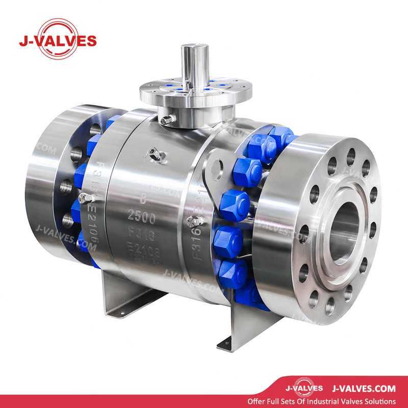 J-Valves Made in China ANSI Class 2500lb 8‘ ’ Stainless Steel F316/F304 Trunnion Mounted 3PC Flanged Ball Valve