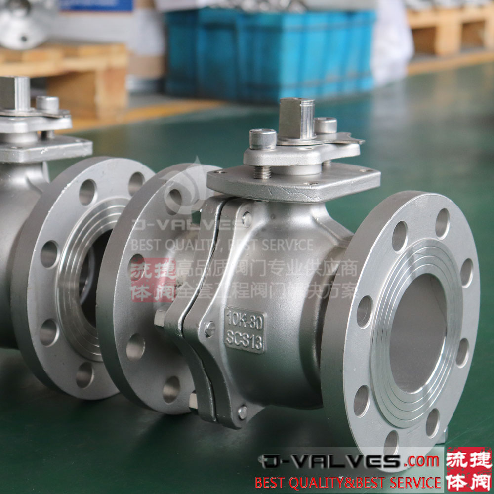 Stainless Steel CF8m Flanged Floating Ball Valve with Direct Mounting Pad