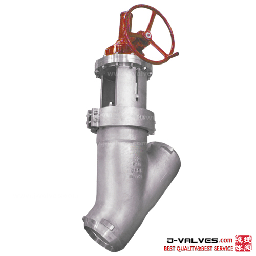 API600 900lb 12inch Stainless Steel CF8 High Pressure Seal Welded BW Y Type Stop Valve