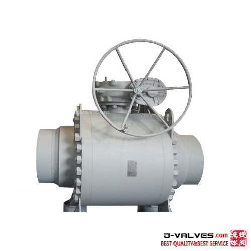 Forged Steel High Pressure Butt Welding Plus Sleeve Trunnion Ball Valve with Gear