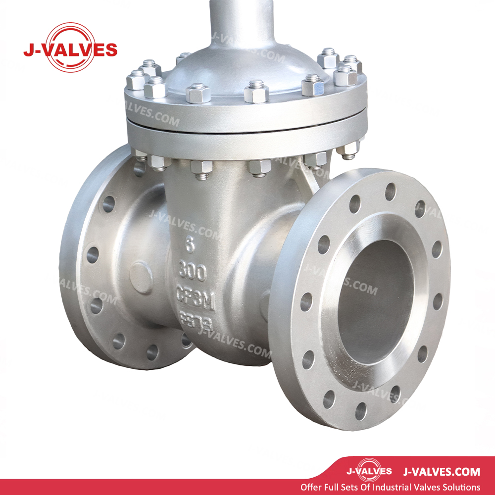 China-Made J-Valves 6inch ANSI Class 300 OS&Y Stainless Steel CF8M Handwheel Operation Flange RF Extended bonnet With drip tray Cryogenic Gate Valve