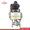 Quality Industrial Valve Product Made in China J-Valves 150LB Two Piece Pneumatic Stainless Steel Flanged Ball Valve with Air Filter, Limit Switch, Solenoid Valve, Positioner