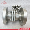 J-Valves China DIN 2PC Floating Flange End Pn16/25/40/64 Full Port Direct Mounting Pad Ball Valve