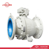 ASME B16.34 WCB Carbon Steel 2PC Flanged Trunnion Mounted Ball Valve with Double Vent Needle Valves