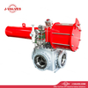 A105 Pneumatic Four Way Ball Valve