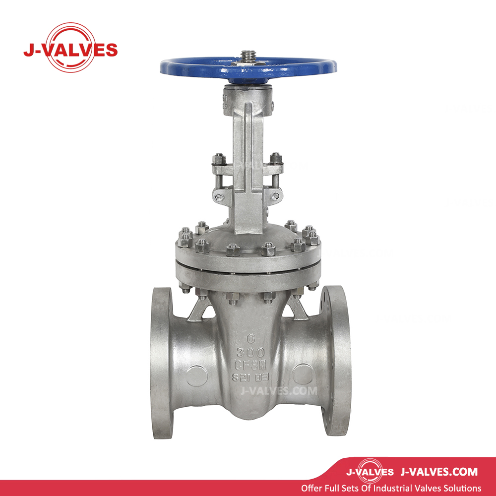 J-Valves China ASME/DIN/JIS 304/316 Flexible Wedge 300lb Flanged Rising Stem Stainless Steel Gate Valve with Handwheel Bevel Gear