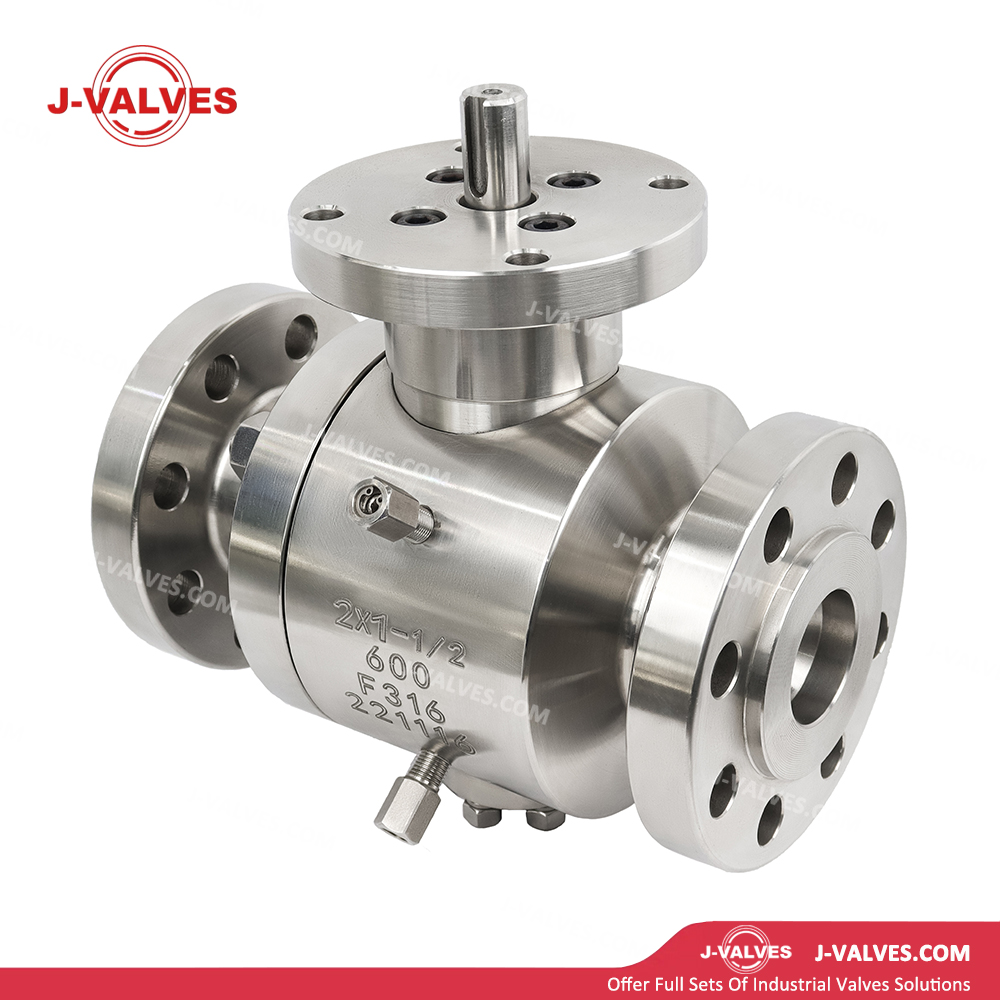 Quality Industrial Valve Product Made in China J-Valves Two Piece Flanged Forged Stainless Steel Reduce Bore 600LB F316/F304 Trunnion Mounted Ball Valve